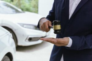 A judge's gavel signaling a decision on legal issues like insurance claims, liability, and criminal damage.