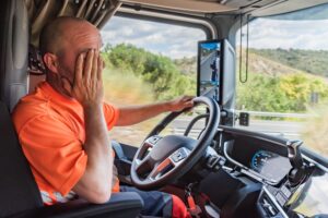 Fatigued Truck Driver